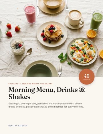 Morning Menu, Drinks & Shakes cover