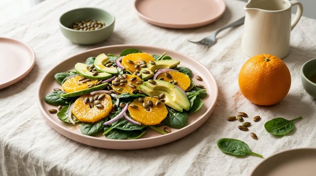 Orange, Avocado & Spinach Salad