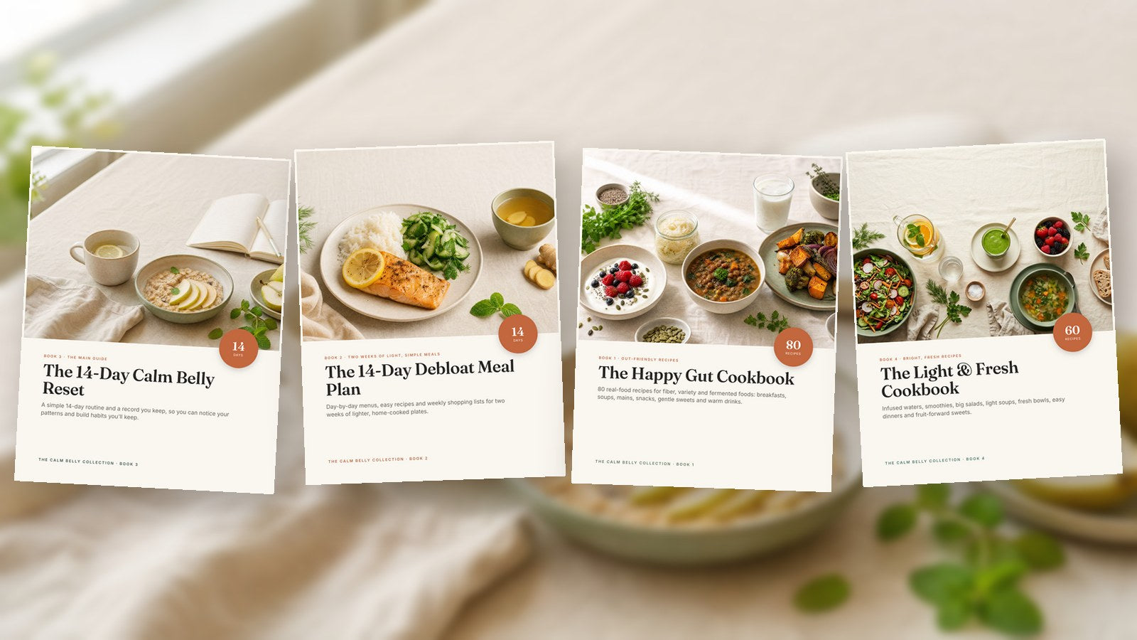 The four Calm Belly books