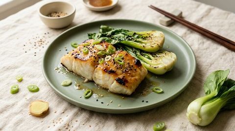 Miso-Glazed Cod with Bok Choy