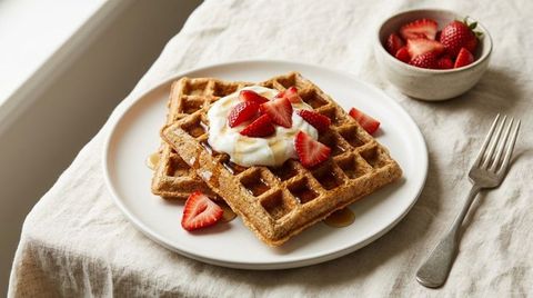 Greek Yogurt Whole-Grain Waffles